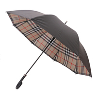 【新品】傘 バーバリー サイズ全長67.5×布部分94cm ブラック系 y-000523 メンズ レディース