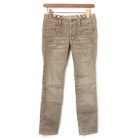 ウォッシュド加工テーパードデニムパンツ 24 バーバリーブルーレーベル 74050 BURBERRY BLUE LABEL グレー レディース