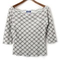 カットソー（チェック） 38 バーバリーブルーレーベル 57387 BURBERRY BLUE LABEL グリーン系 レディース