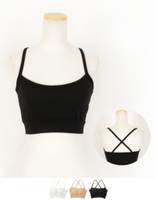 カップ付きバッククロスキャミソール【メール便可／50】