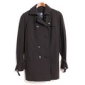 ダブルブレストウエストベルトショートトレンチコート 38 バーバリーロンドン 75190 BURBERRY LONDON ブラック レディース