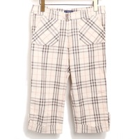 チェック　ハーフパンツ 38 バーバリーロンドン 76023 BURBERRY LONDON ベージュ レディース