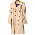 チェックライナー付トレンチコート 40 バーバリーブルーレーベル br01001895 BURBERRY BLUE LABEL ベージュ レディース