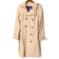 チェックライナー付トレンチコート 40 バーバリーブルーレーベル br01001895 BURBERRY BLUE LABEL ベージュ レディース