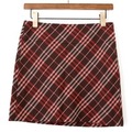 チェック柄スカート 38 バーバリーブルーレーベル 63247 BURBERRY BLUE LABEL ブラウン系 レディース