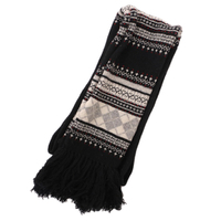 ニットマフラー 184×24cm バーバリーブルーレーベル 44878 BURBERRY BLUE LABEL ブラック系 メンズ