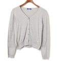 ハートロゴコットンカーディガン 38 バーバリーブルーレーベル 73918 BURBERRY BLUE LABEL グレー レディース