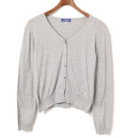 ハートロゴコットンカーディガン 38 バーバリーブルーレーベル 73918 BURBERRY BLUE LABEL グレー レディース