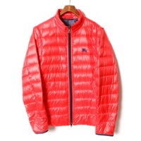 ハイネックジップアップダウンジャケット L バーバリーブラックレーベル br01001313 BURBERRY BLACK LABEL レッド メンズ