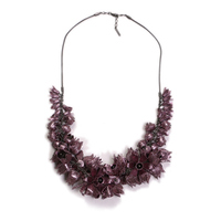 バーバリー フラワーネックレス パープル系  31767