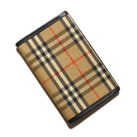 バーバリー 英国チェック手帳 ベージュ系 メンズ レディース 上品で使いやすい 28789