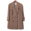 バーバリーズ Burberrys ダブルコート 42326 ライトブラウン系 レディース シンプルなミディ丈コート