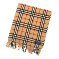 バーバリーズ チェックマフラー 29156 茶×赤系 お馴染みの伝統カラーの英国チェック柄マフラー