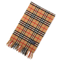 バーバリーズ チェックマフラー 茶系 バーバリー定番の人気のマフラー、茶色の英国チェック柄
