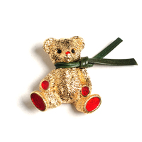 バーバリーズ テディベアピン 35117 レッド＆ゴールド系 プレゼント