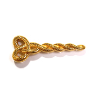 バーバリーズブローチ 27993 ゴールド系 パイソン柄デザインブローチ