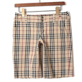 バミューダーパンツ 38 バーバリーブルーレーベル 42383 BURBERRY BLUE LABEL ベージュ系 レディース