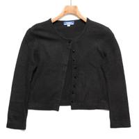 ビジューボタンカシミヤアンゴラ混カーディガン 38 バーバリーブルーレーベル 66236 BURBERRY BLUE LABEL ブラック レディース