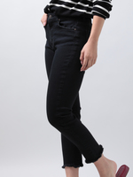 フレイドヘムブラックスキニージーンズ