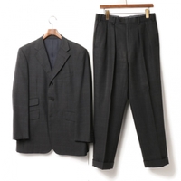 ブロックチェックノッチドラペルテーラードジャケットスーツ 38L バーバリーブラックレーベル 72853 BURBERRY BLACK LABEL グレー メンズ