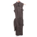 ベルト付ノースリーブシャツワンピース 38 バーバリーブルーレーベル 73858 BURBERRY BLUE LABEL ブラック レディース