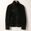 ムートンジャケット L バーバリーブラックレーベル br01001041 BURBERRY BLACK LABEL ブラック メンズ