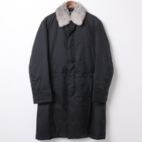 ラビットファー　ダウンジャケット L バーバリーブラックレーベル br01000826 BURBERRY BLACK LABEL ブラック メンズ