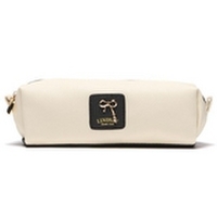 リボンつきフェイクレザーペンポーチ