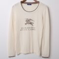 ロゴプリントスタッズ装飾レイヤードニットカットソー 38 バーバリーブルーレーベル br01000813 BURBERRY BLUE LABEL ホワイト レディース