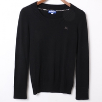 ロゴ刺繍ニットセーター 38 バーバリーブルーレーベル br01000782 BURBERRY BLUE LABEL ブラック レディース