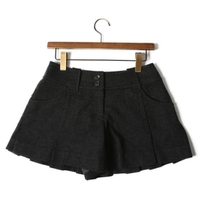 裾フレアデザインウールキュロットパンツ グレー 36 バーバリーブルーレーベル 67535 BURBERRY BLUE LABEL グレー レディース