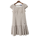 半袖チェック柄ワンピ 36 バーバリーブルーレーベル 49753 BURBERRY BLUE LABEL ベージュ系 レディース