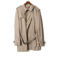 裏地チェックトレンチコート L バーバリーブリット br01001733 BURBERRY BRIT ベージュ メンズ