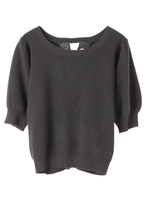 【プルオーバー】バック布帛リボンプルオーバー/ブラック