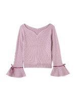 リブベーシック　ニット/ラベンダー(080)