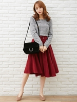 レースUPピーチミディー/スカート/キャメル