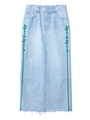 SIDE LOGO LONG SKIRT/ライトインディゴ