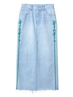 SIDE LOGO LONG SKIRT/ライトインディゴ