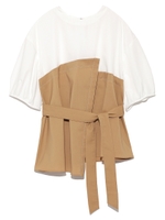 【emmi atelier】レイヤード風シャツ/GRY