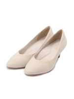 【ら・く・こ】Vカットヒールパンプス/ライトグレー(011)