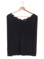 衿ぐりスカラニットTOPS/オフホワイト