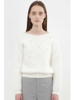 パール付アンゴラニット/CHALK(030)