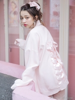 バックレースアップスウェット/ホワイト