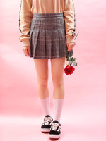 WC/グレンチェックプリーツスカート