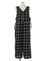 レースアップワイドサロペ/マルチ