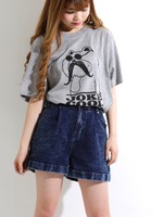 WEGO/タックハイウエストカフショーツ