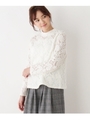 起毛レースプルオーバー/ホワイト系(002)