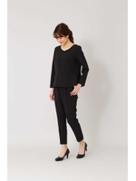 〈ウォッシャブル〉ダブルクロスセットアップ/オフ×ネイビー2(032)