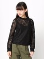 WEGO/レースハイネックロングTシャツ