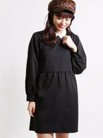 WEGO/衿付きフレアワンピース